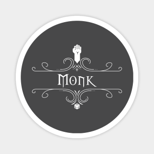 Monk D&D class with embellishment Magnet